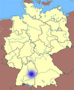 BILD  Lage Reutlingen auf Mappe Deutschland